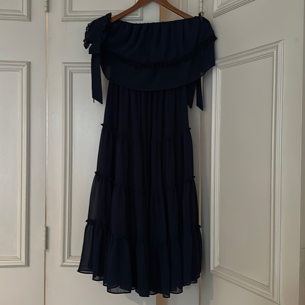 Misa “Micaela” off shoulder midi dress